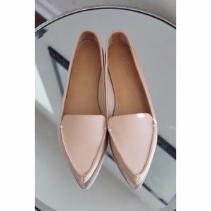 J Crew Beige Leather Loafers (Size 8)